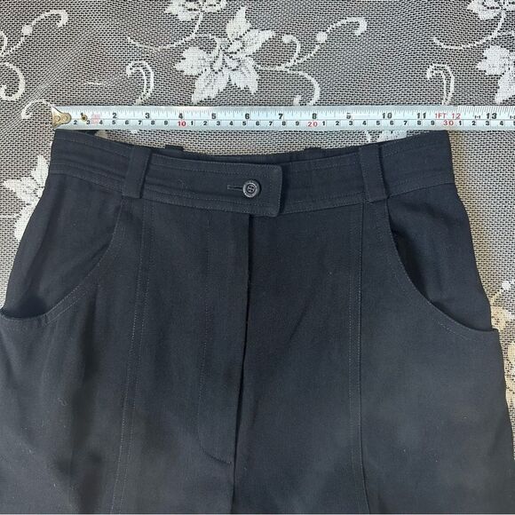 Vintage 80’s Chanel High Waisted Wide Leg Black Trousers - Picture 11 of 16